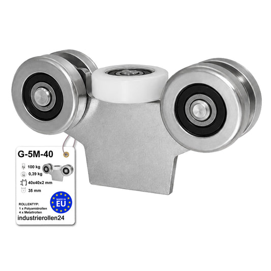 Torwagen für Schiebetore - für Profile 40x40 mm - Wandstärke 2 mm: G-5M-40