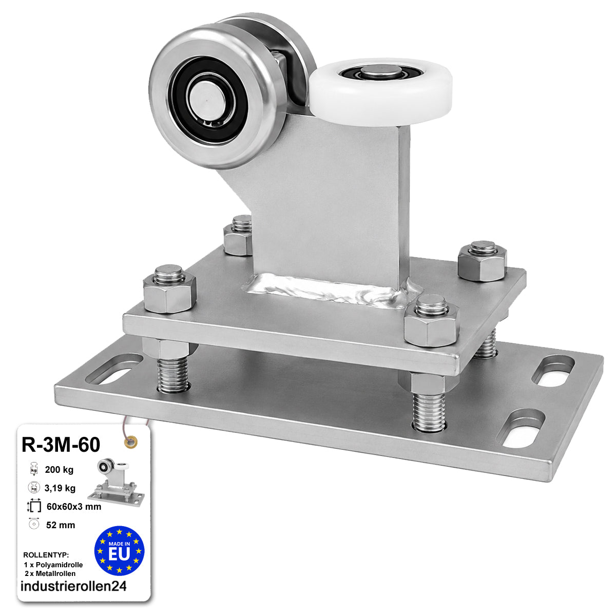 Torwagen für Schiebetore - für Profile 60 x 60 mm - Wandstärke 3 mm: R-3M-60