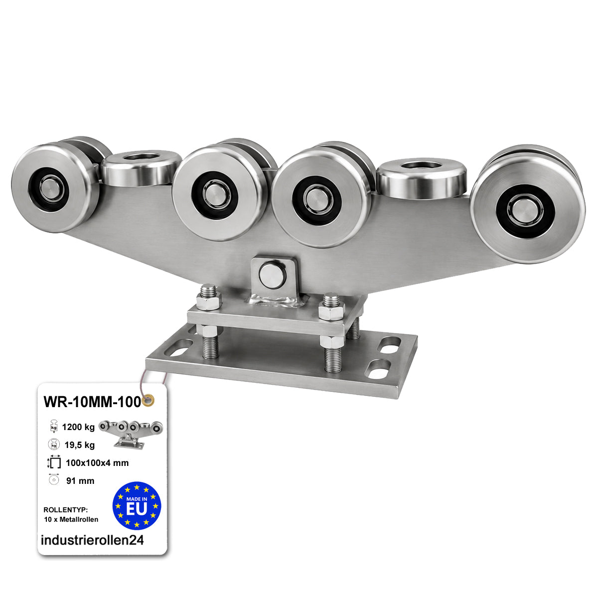 Torwagen für Schiebetore - für Profile 100x100 mm - Wandstärke 4 mm: WR-10MM-100