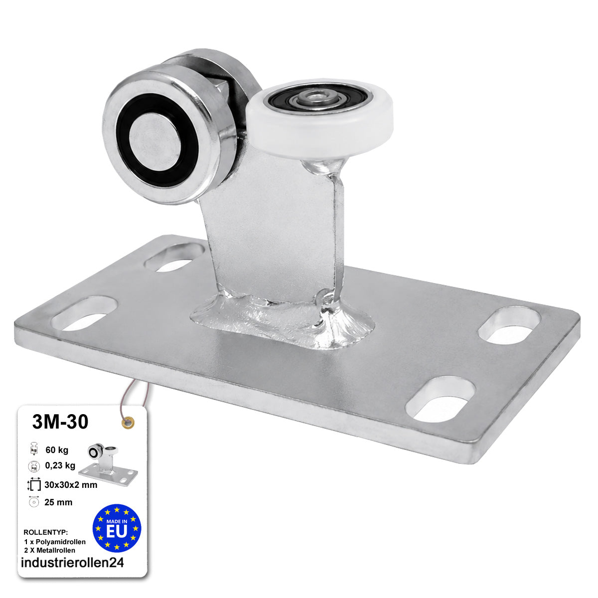 Torwagen für Schiebetore - für Profile 30x30 mm - Wandstärke 2 mm: 3M-30
