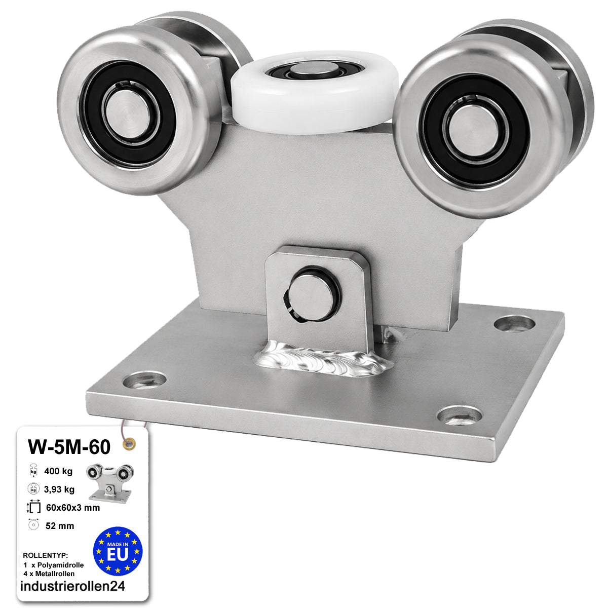 Torwagen für Schiebetore - für Profile 60 x 60 mm - Wandstärke 3 mm: W-5M-60