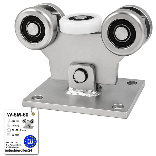 Torwagen für Schiebetore - für Profile 60 x 60 mm - Wandstärke 3 mm: W-5M-60