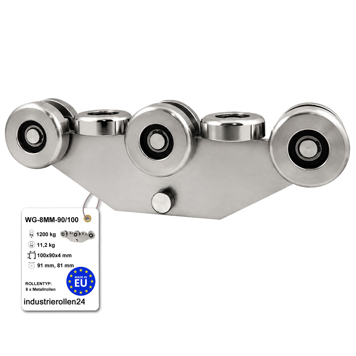 Torwagen für Schiebetore - für Profile 90x100 mm - Wandstärke 4 mm: WG-8MM-90/100