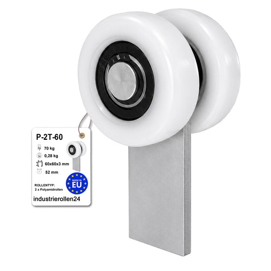 Torwagen für Schiebetore - für Profile 60 x 60 mm - Wandstärke 3 mm: P-2T-60