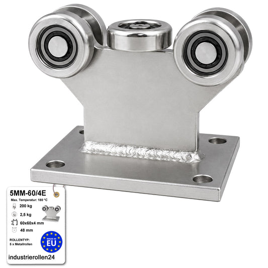 Torwagen für Schiebetore bis 180 °C – für Profile 60 × 60 mm – Wandstärke 4 mm: 5MM-60/4E