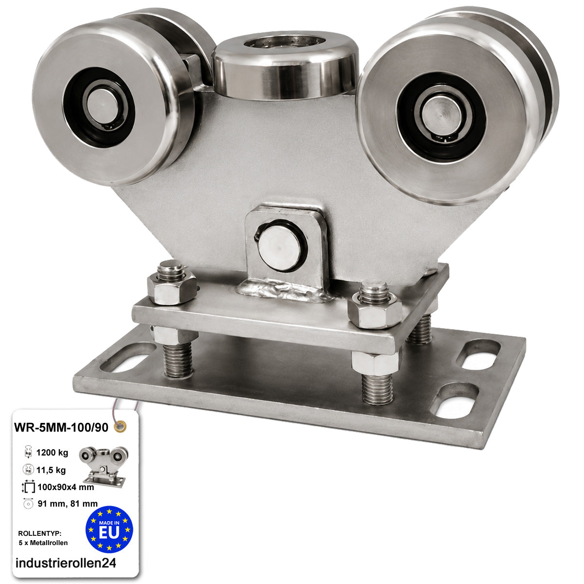 Torwagen für Schiebetore - für Profile 100x90 mm - Wandstärke 4 mm: WR-5MM-100/90
