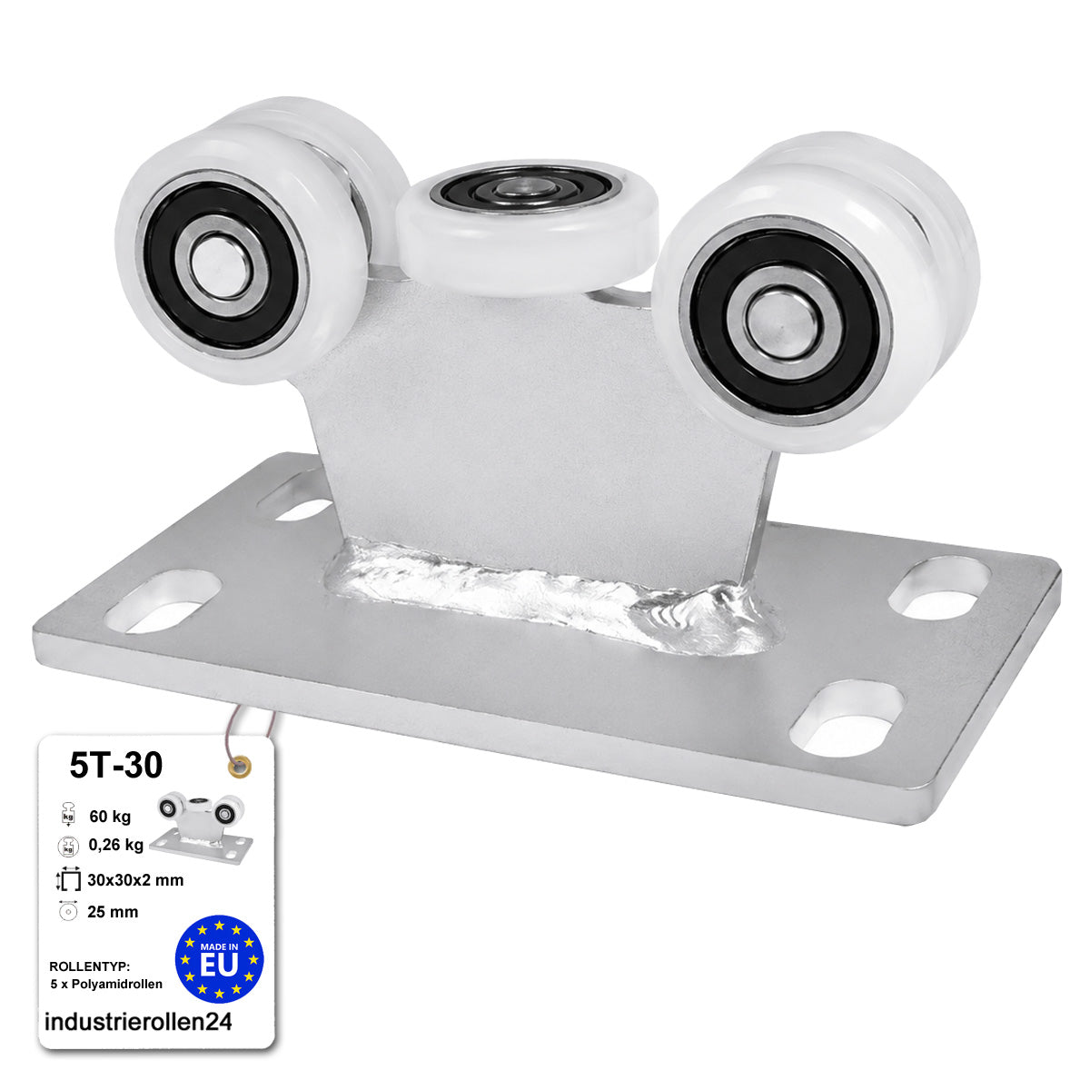 Torwagen für Schiebetore - für Profile 30x30 mm - Wandstärke 2 mm: 5T-30