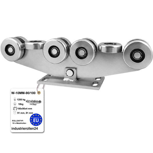 Torwagen für Schiebetore - für Profile 90x100 mm - Wandstärke 4 mm: W-10MM-90/100