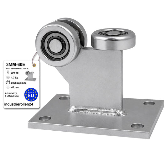 Torwagen für Schiebetore bis 180 °C – für Profile 60 × 60 mm – Wandstärke 3 mm: 3MM-60E