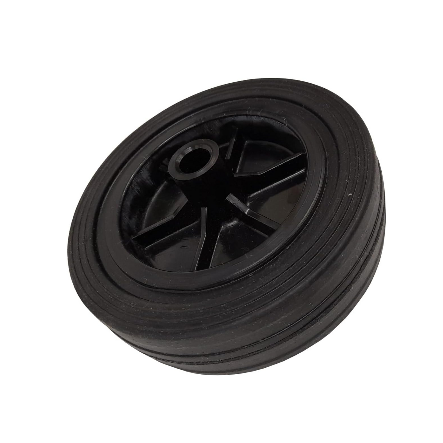 Rasenmäherrad 125 mm – Universal Ersatzrad aus Vollgummi für Rasenmäher, Code: K125